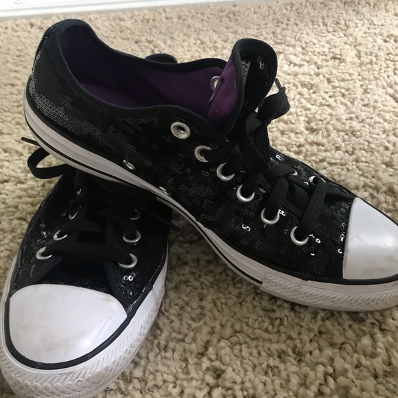 black sparkle sneakers womens